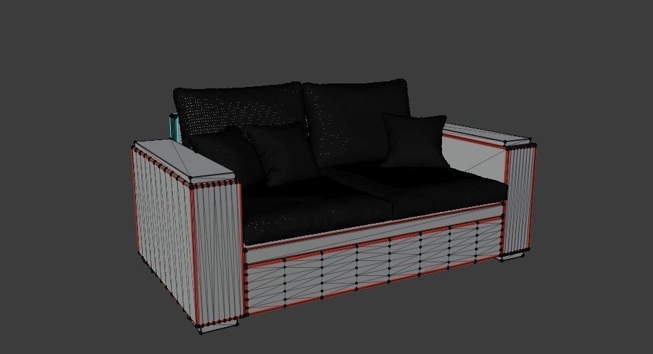 Practical and comfortable sofa 3D model_1