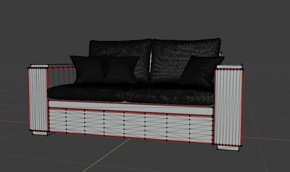 Practical and comfortable sofa 3D model_5