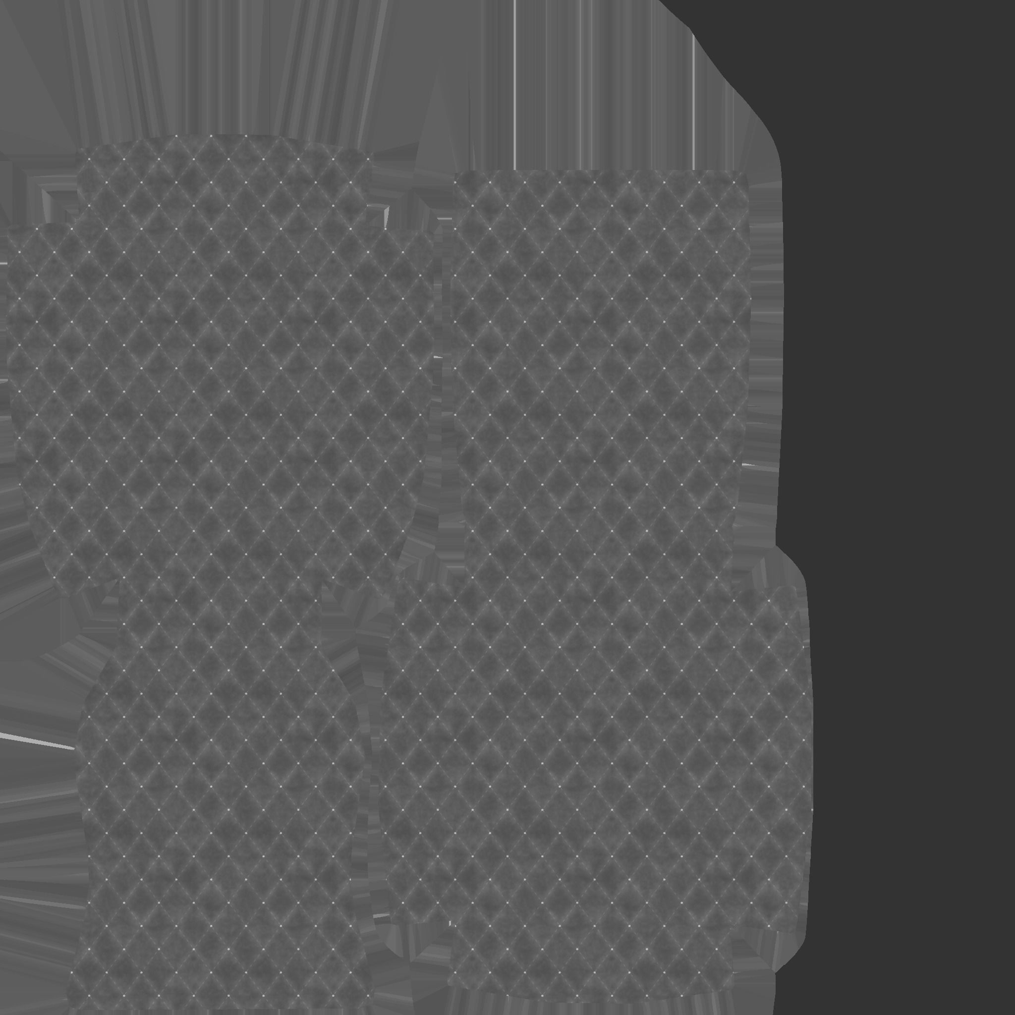 White Golden Armchair - Furniture Interior Design Low-poly 3D model_13