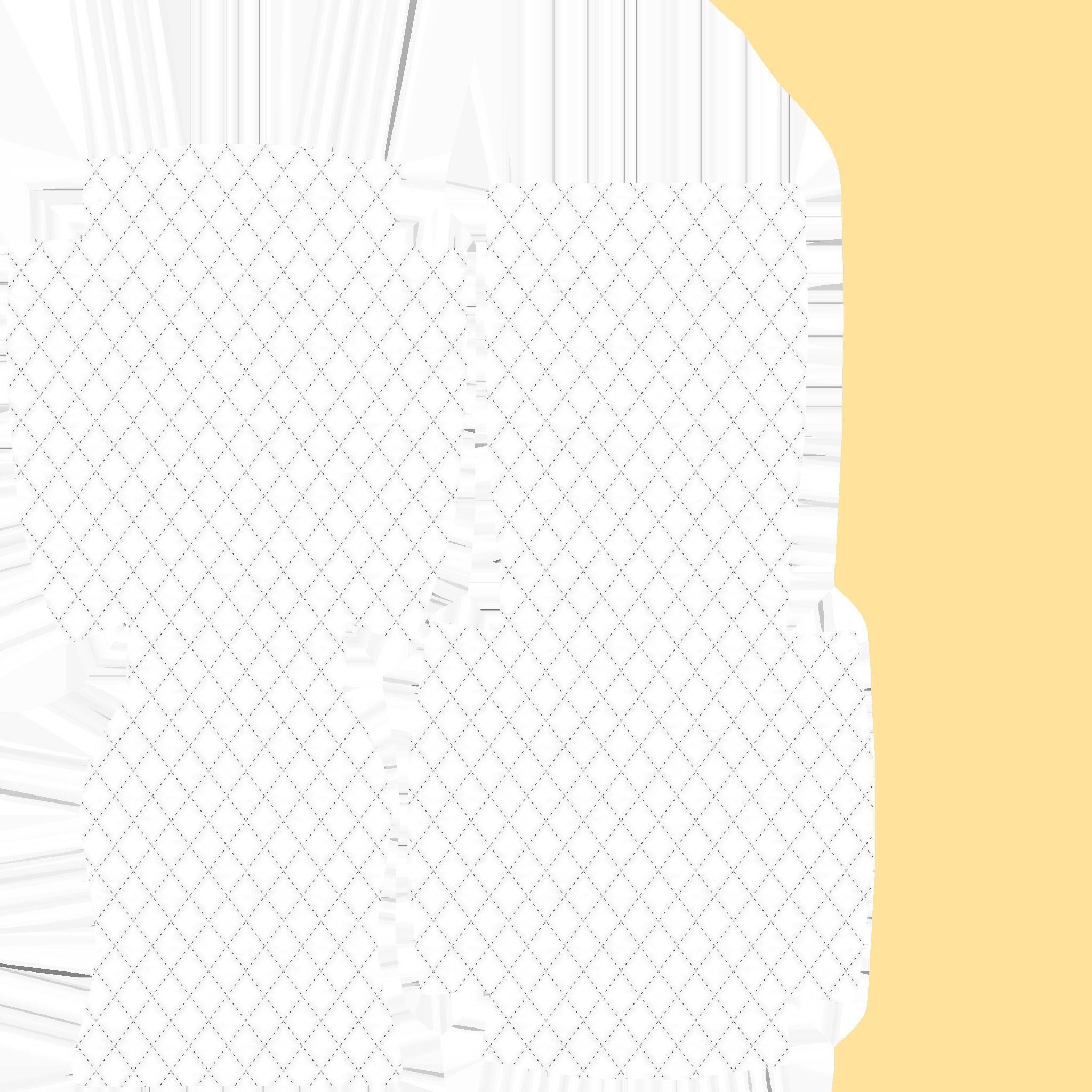 White Golden Armchair - Furniture Interior Design Low-poly 3D model_15