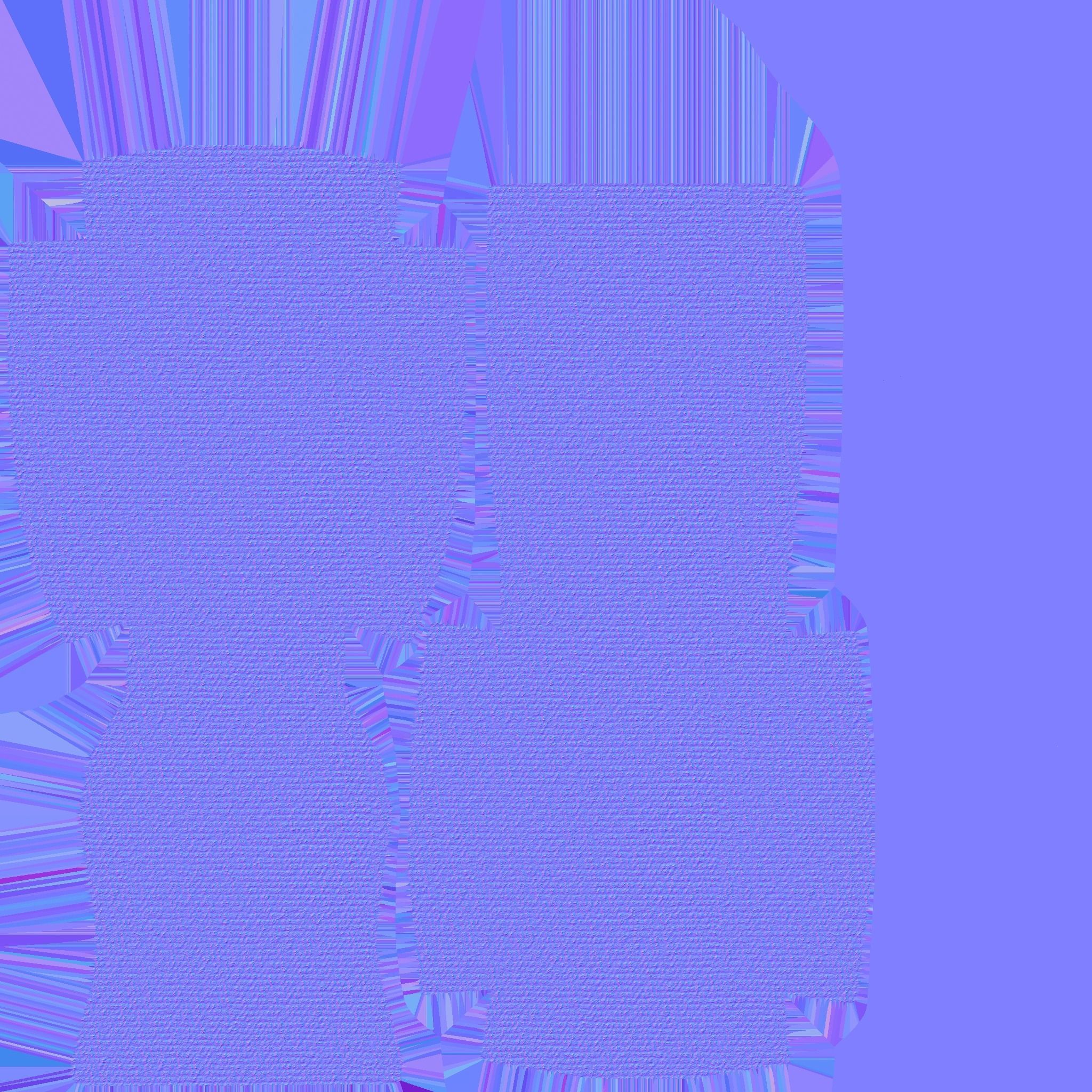 Blue Aluminum Armchair - Furniture Interior Design Low-poly 3D model_16