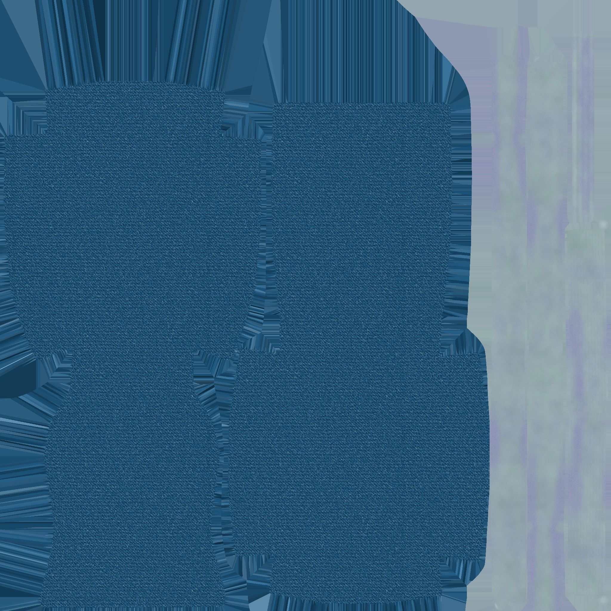 Blue Aluminum Armchair - Furniture Interior Design Low-poly 3D model_17