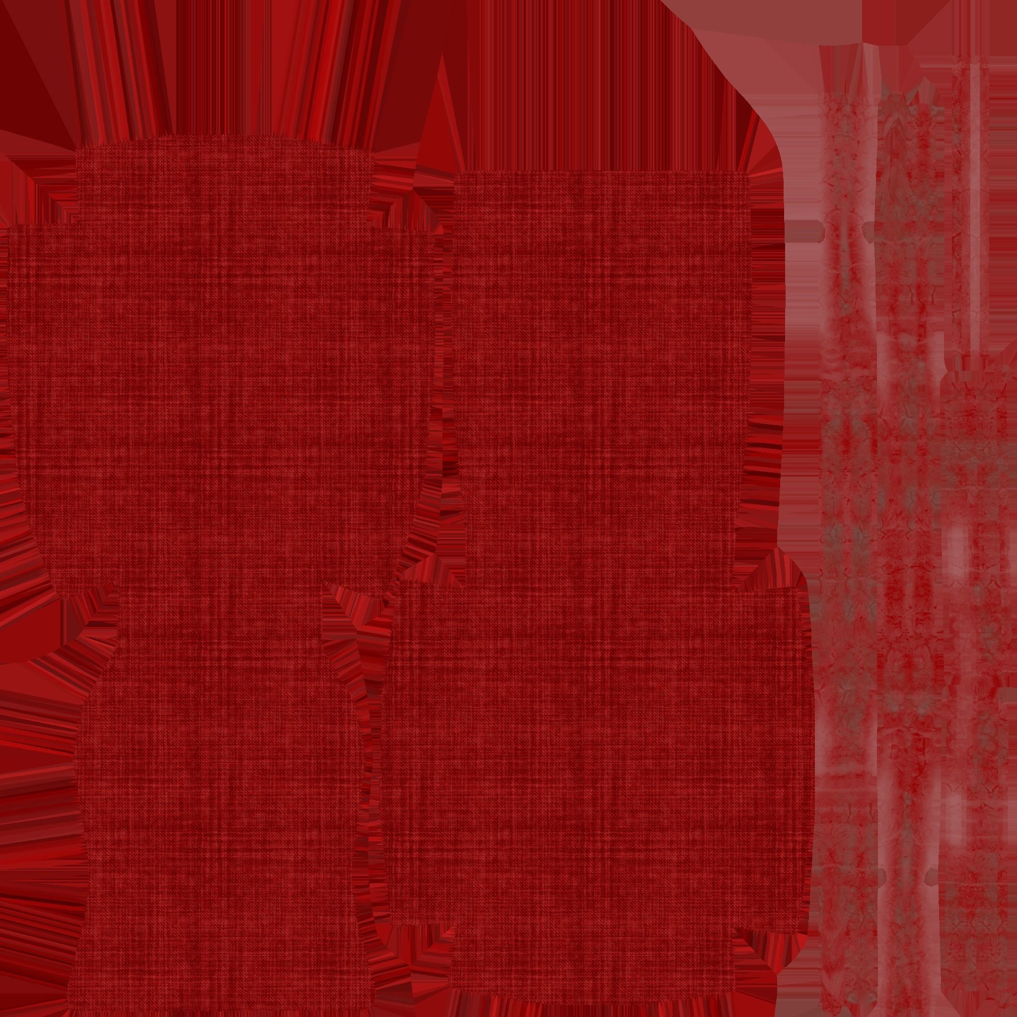 Red Fabric Armchair - Furniture Interior Design Low-poly 3D model_16