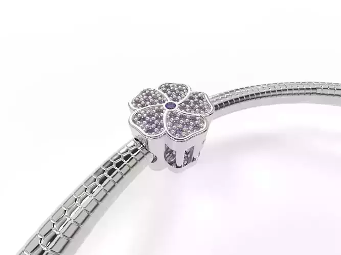 Charm Flower with Gems