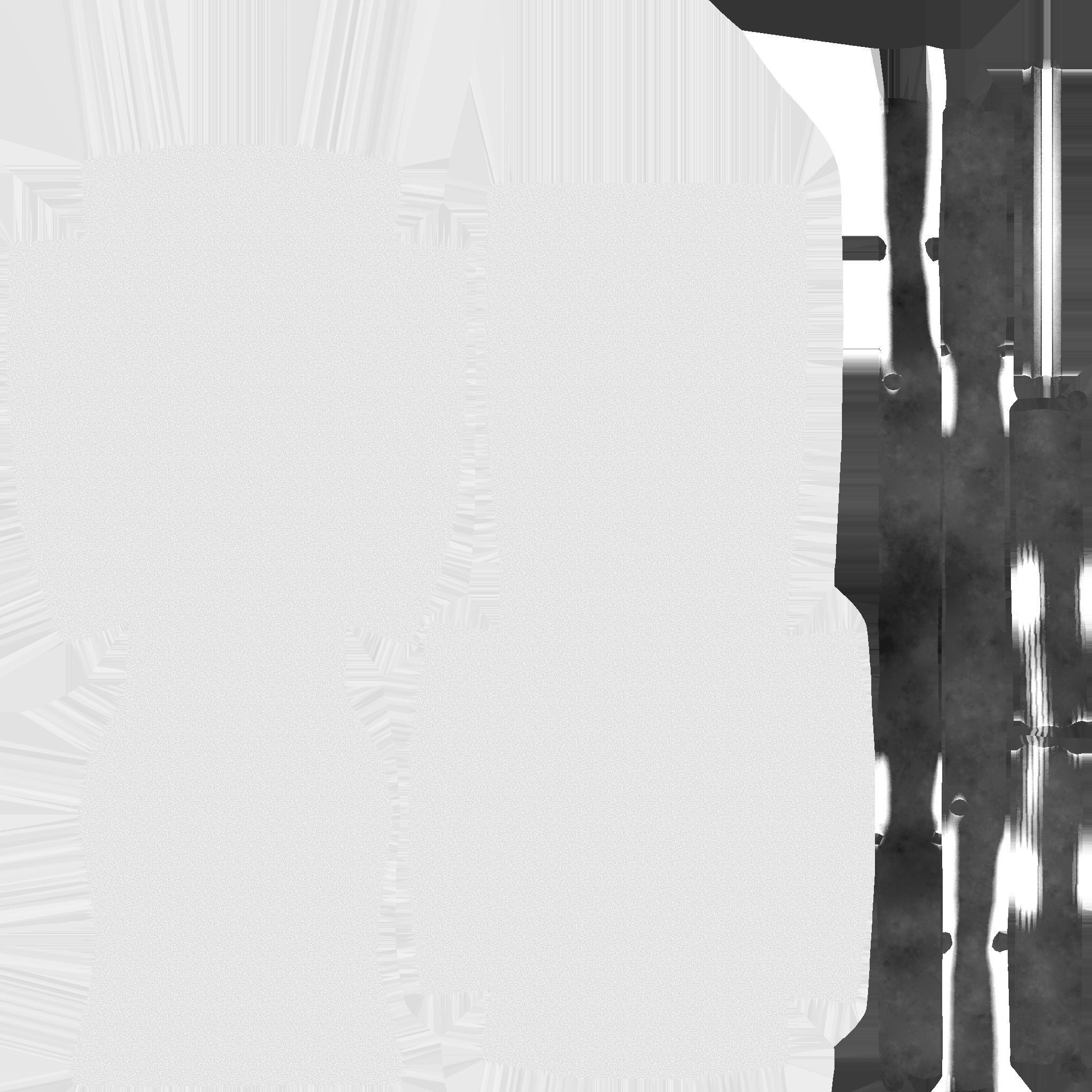 Black Plaid Wood Armchair - Furniture Interior Design Low-poly 3D model_14