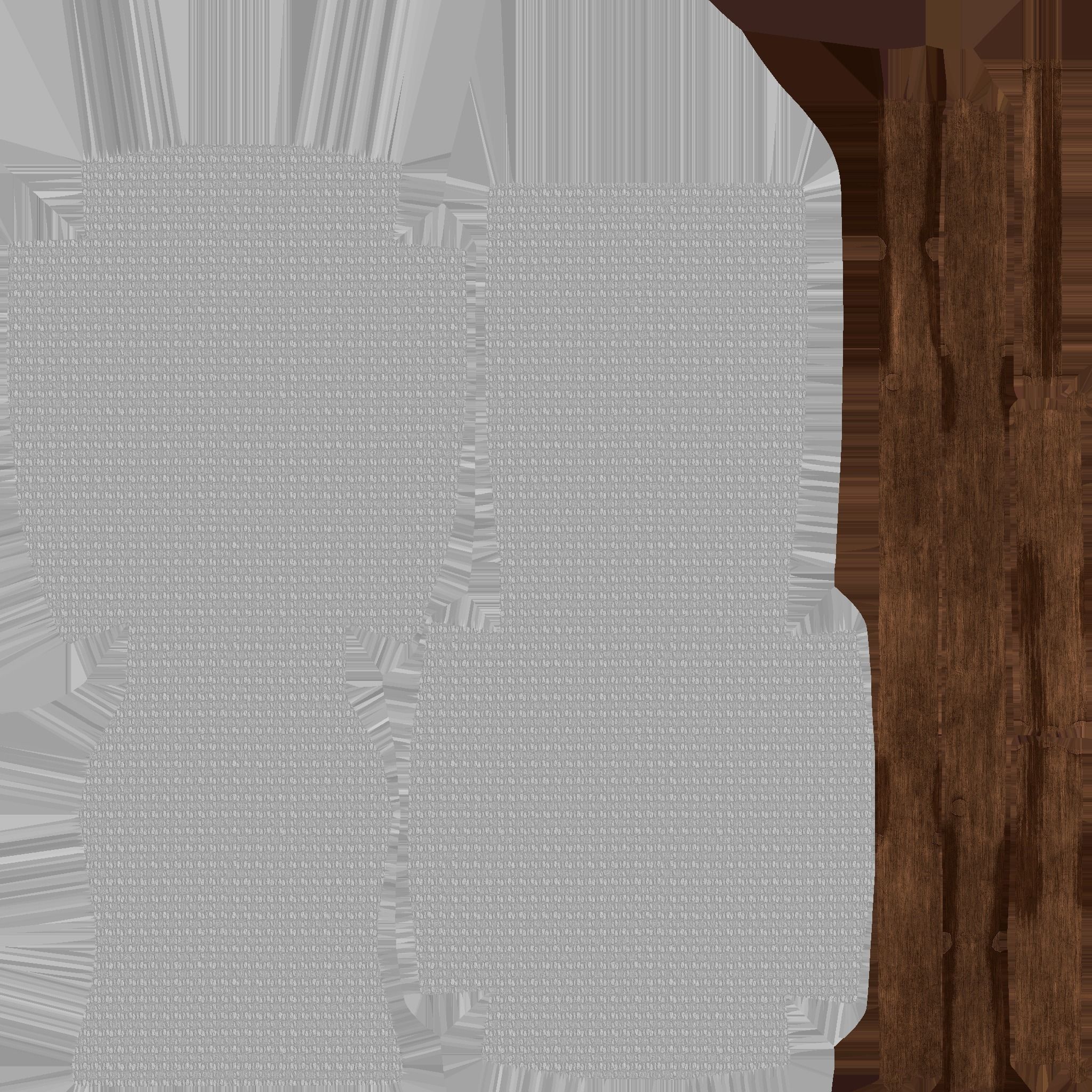 Gray Wood Armchair - Furniture Interior Design Free low-poly 3D model_16