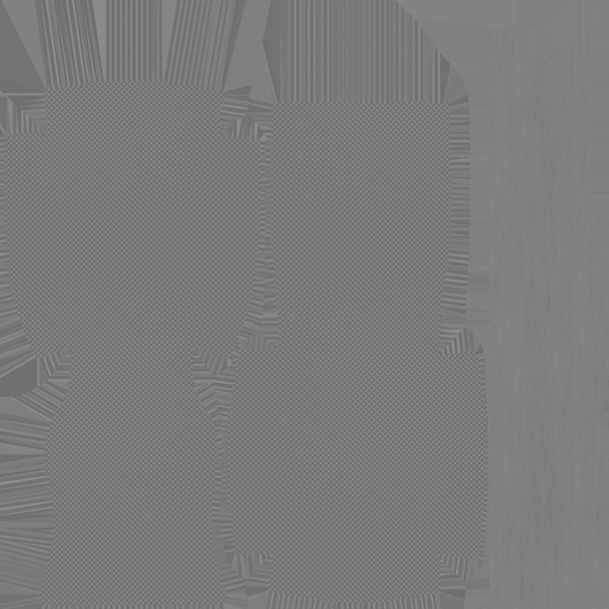 Dark Blue Armchair - Furniture Interior Design Low-poly 3D model_16