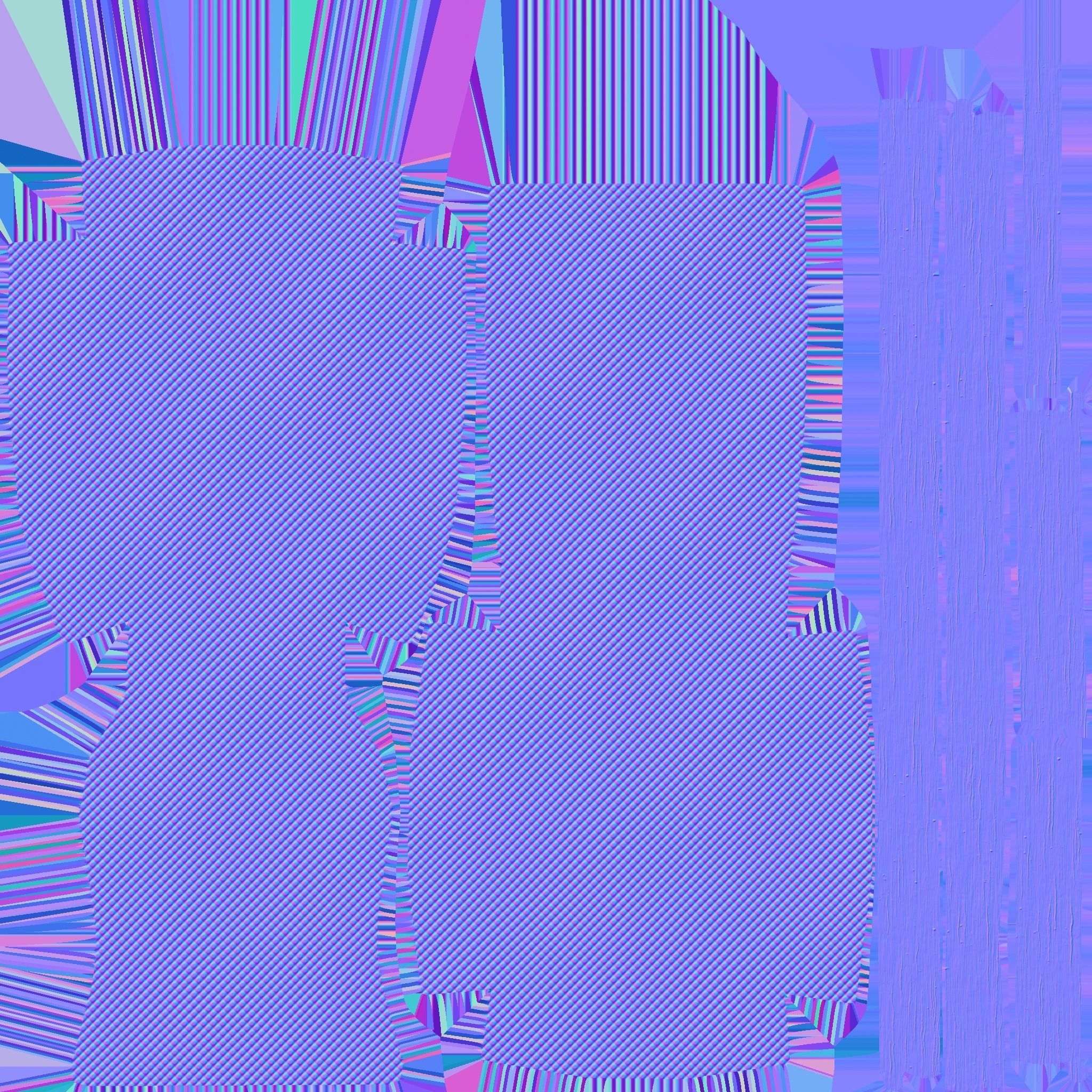 Dark Blue Armchair - Furniture Interior Design Low-poly 3D model_12