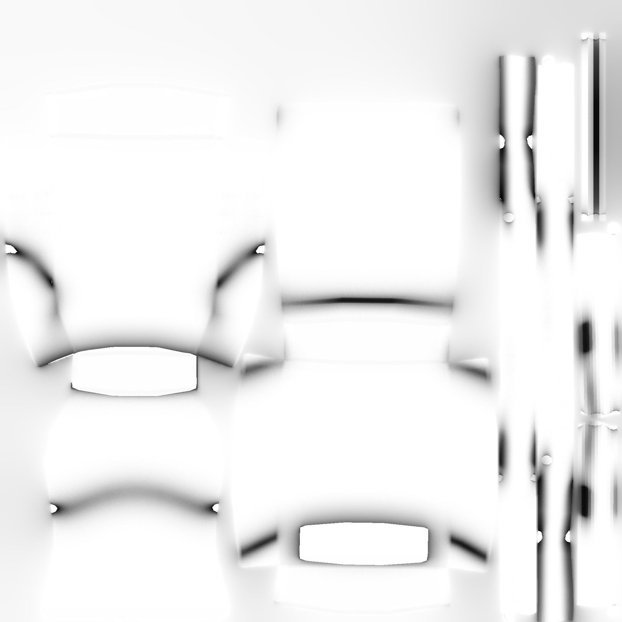 Pink Armchair - Furniture Interior Design Low-poly 3D model_16