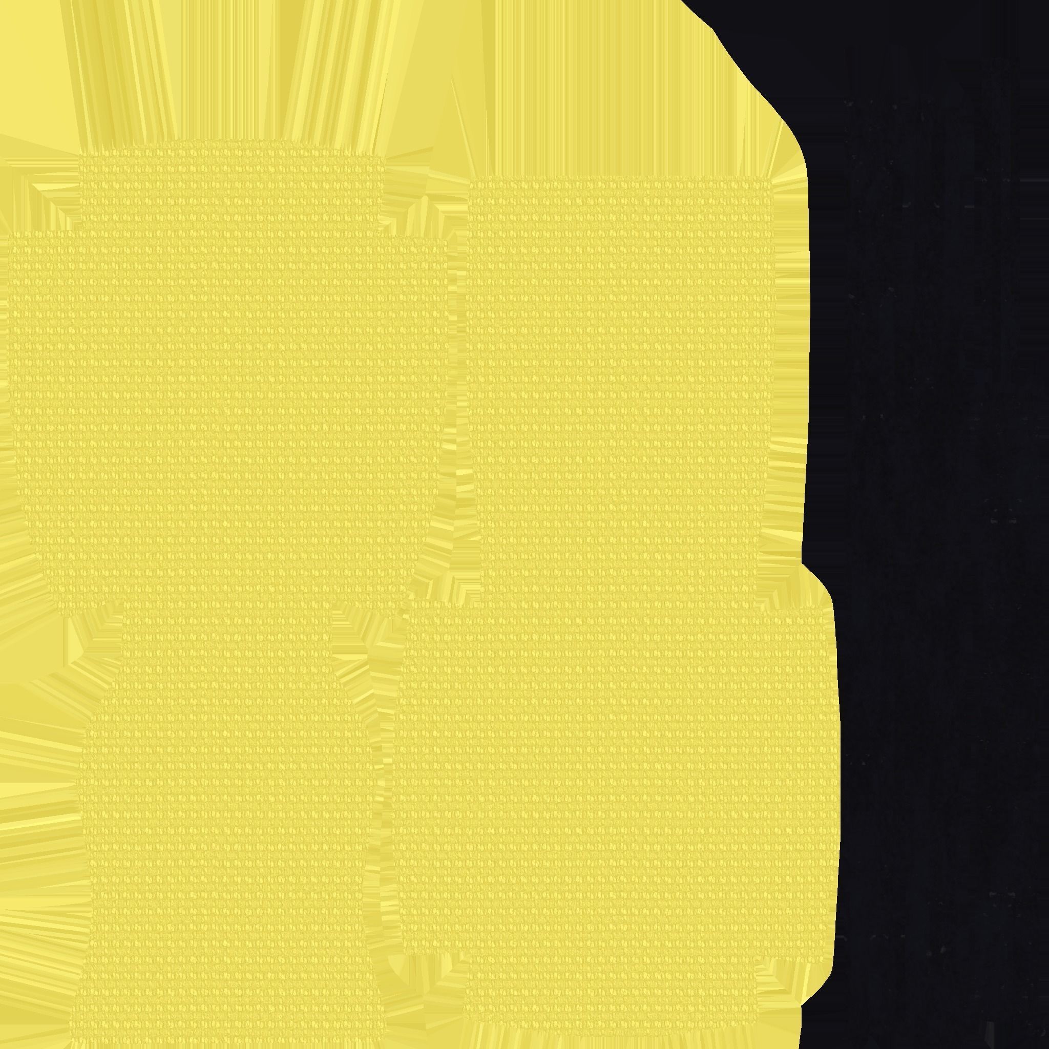 Yellow Black Armchair - Furniture Interior Design Low-poly 3D model_16