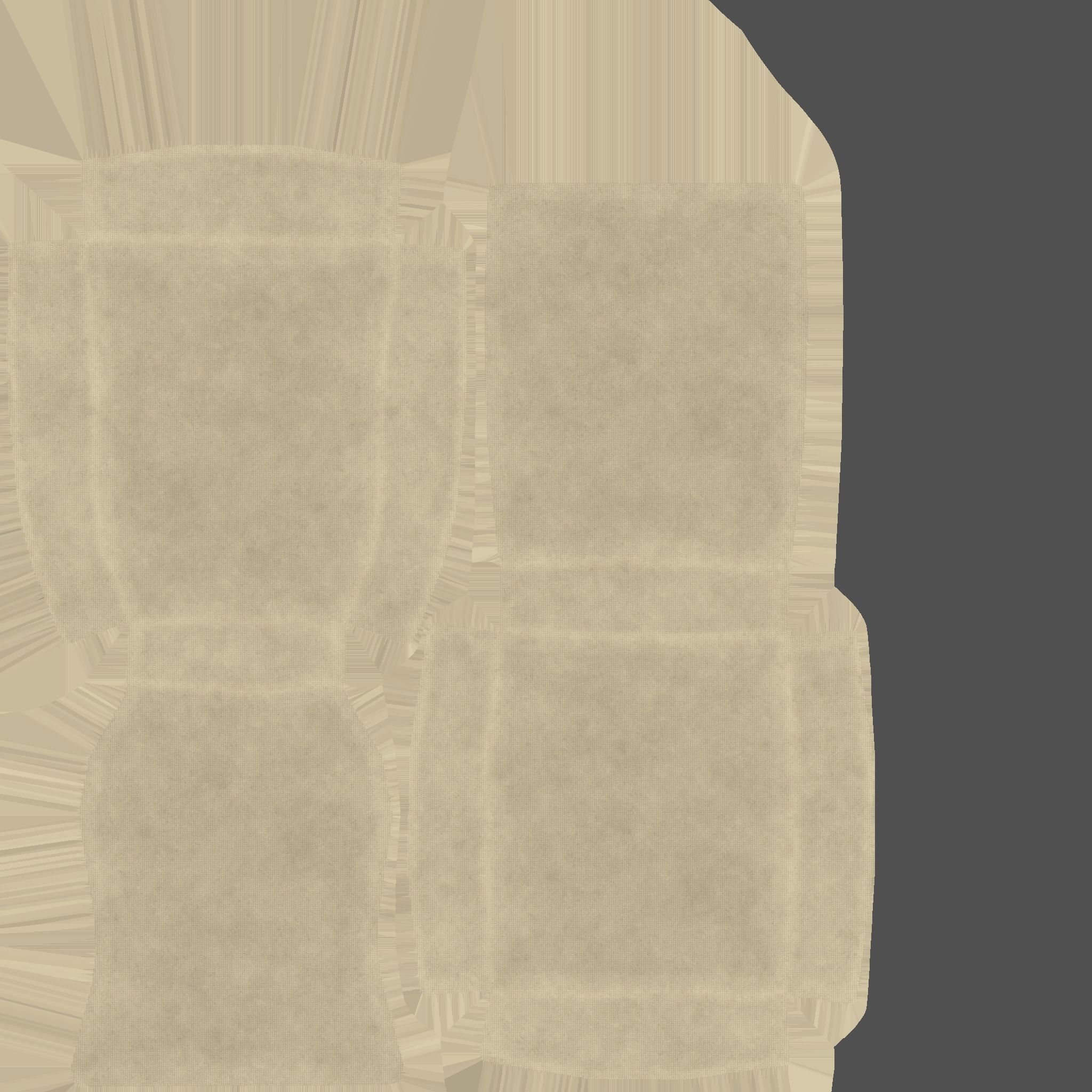 Beige Black Armchair - Furniture Interior Design Low-poly 3D model_14