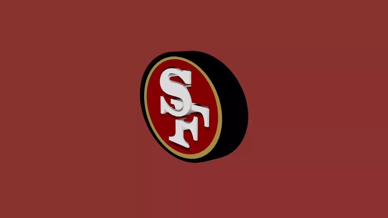 San Francisco 49ers Team Logo 3D model_0