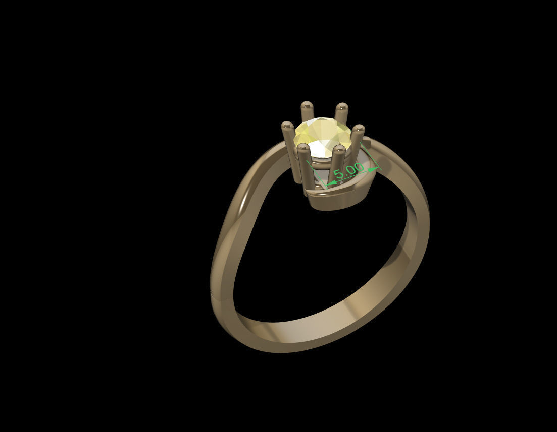 Comfort Fit Women Band with Sleek Profile Subtle Polished Shine 3D print model_5