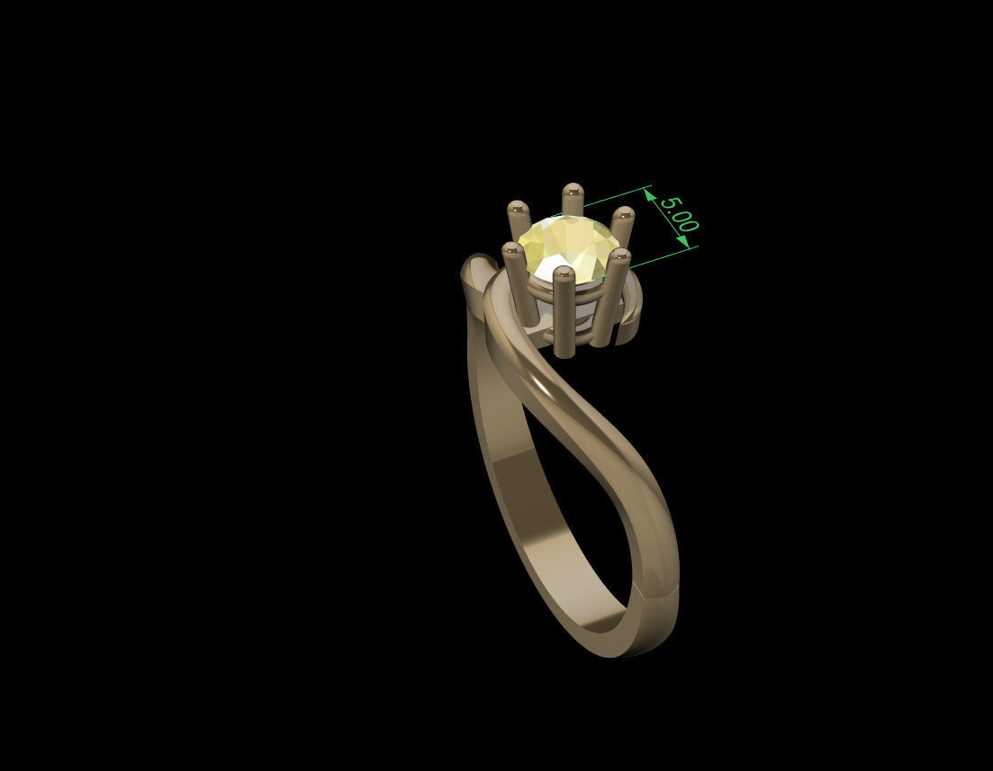 Comfort Fit Women Band with Sleek Profile Subtle Polished Shine 3D print model_3