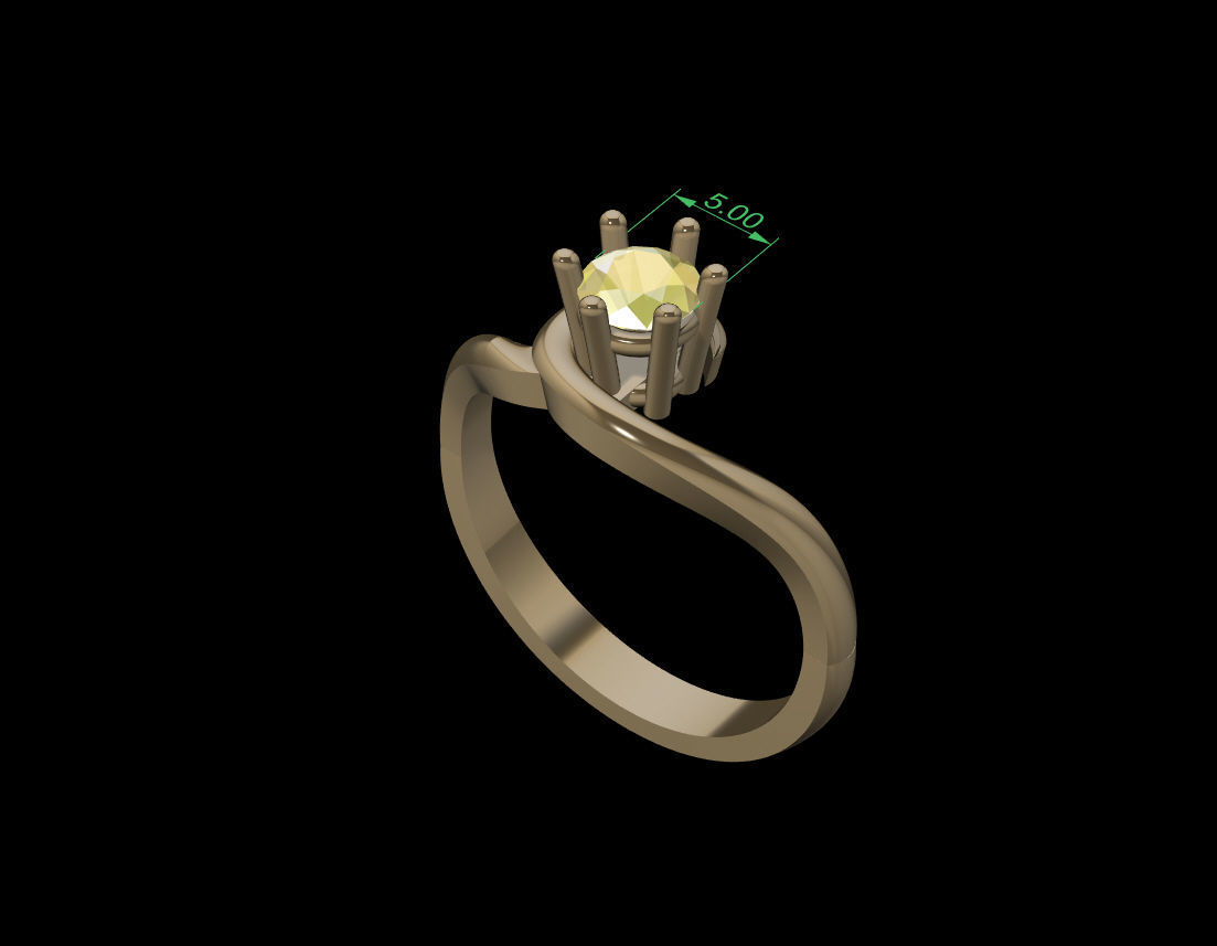 Comfort Fit Women Band with Sleek Profile Subtle Polished Shine 3D print model_2