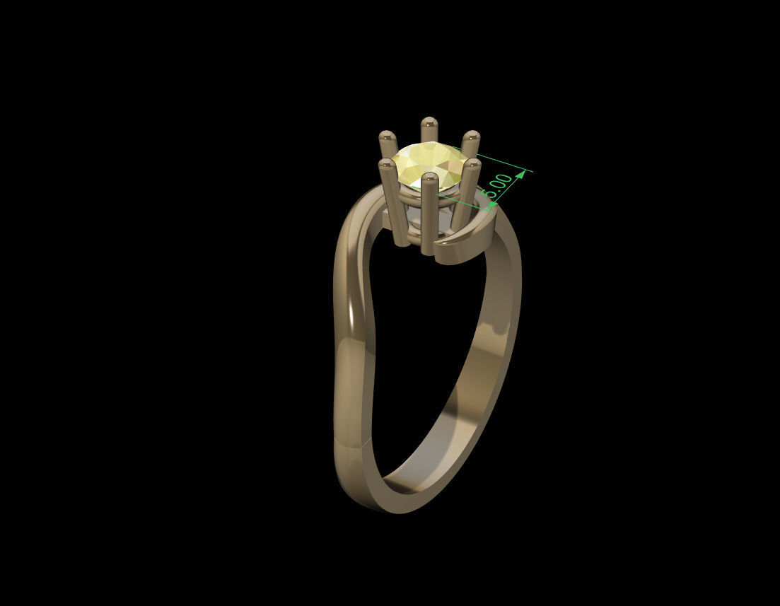 Comfort Fit Women Band with Sleek Profile Subtle Polished Shine 3D print model_4