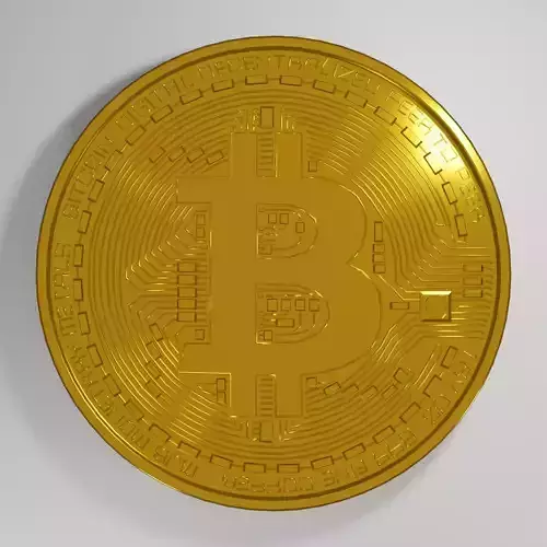 Bitcoin gold Low-poly 3D model