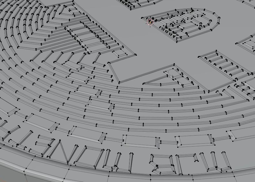Bitcoin gold Low-poly 3D model_6