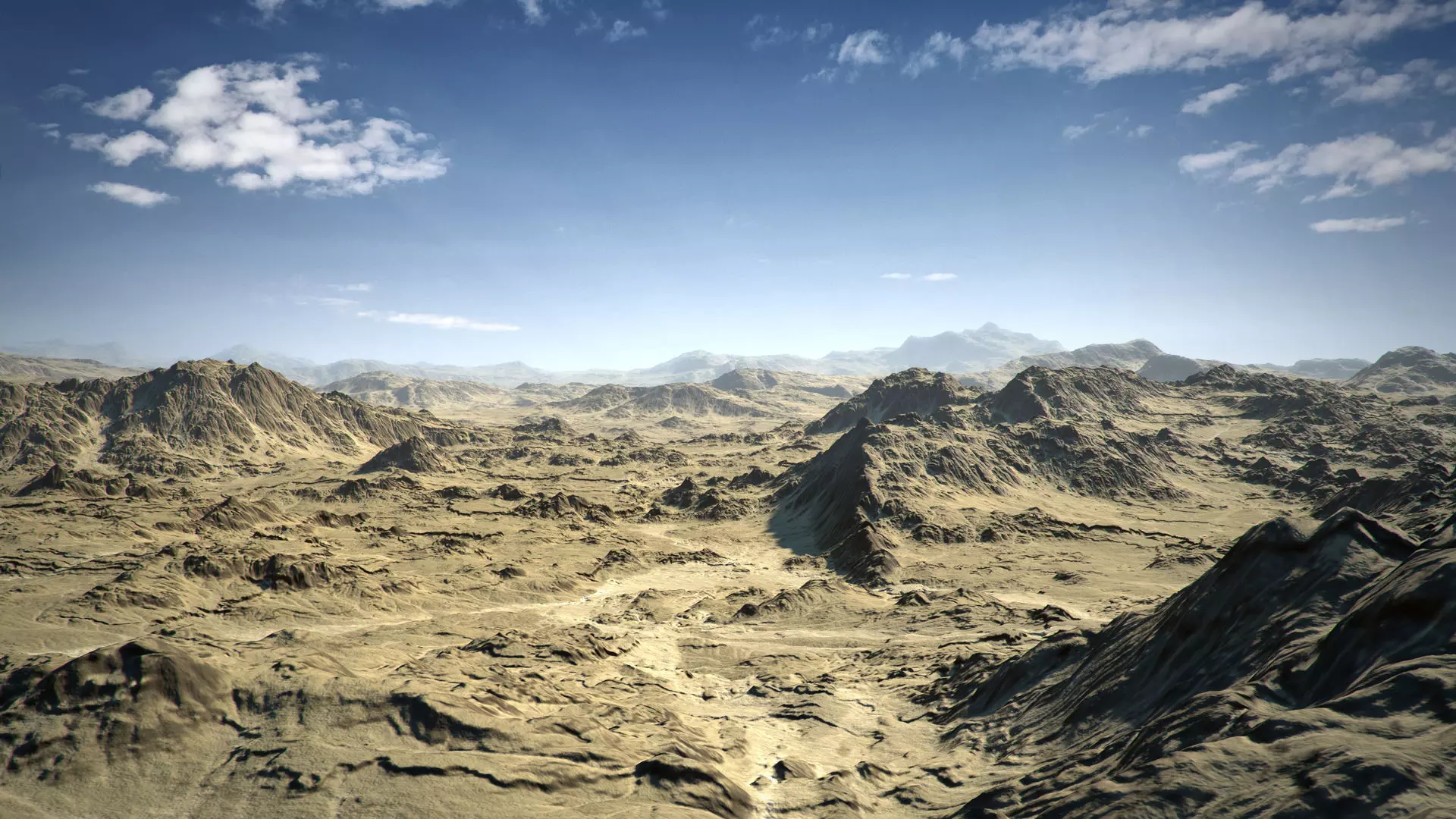 Rocky Desert Low-poly 3D model_0
