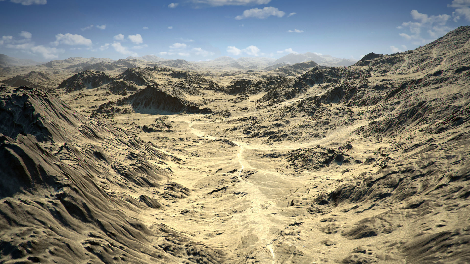 Rocky Desert Low-poly 3D model_1