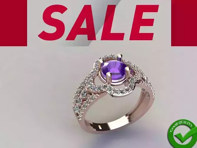 Minimalist Women Ring with Central Groove and Polished Finish   3D print model