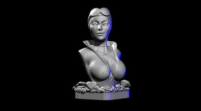 CATWOMAN BUST STL 3D print model