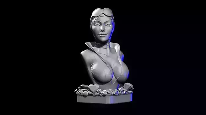 CATWOMAN BUST STL 3D print model