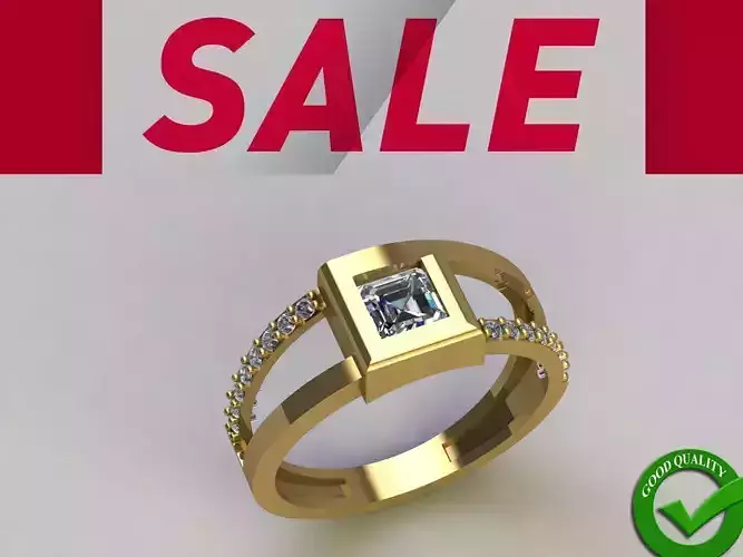 Luxurious Women Solitaire Ring with Prong Set Diamond Brilliant