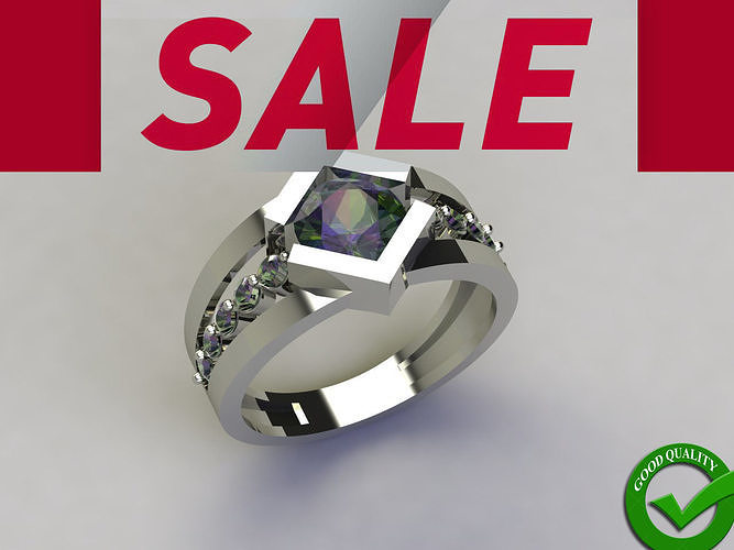 Women Ring - STL 3DM Render 3D print model