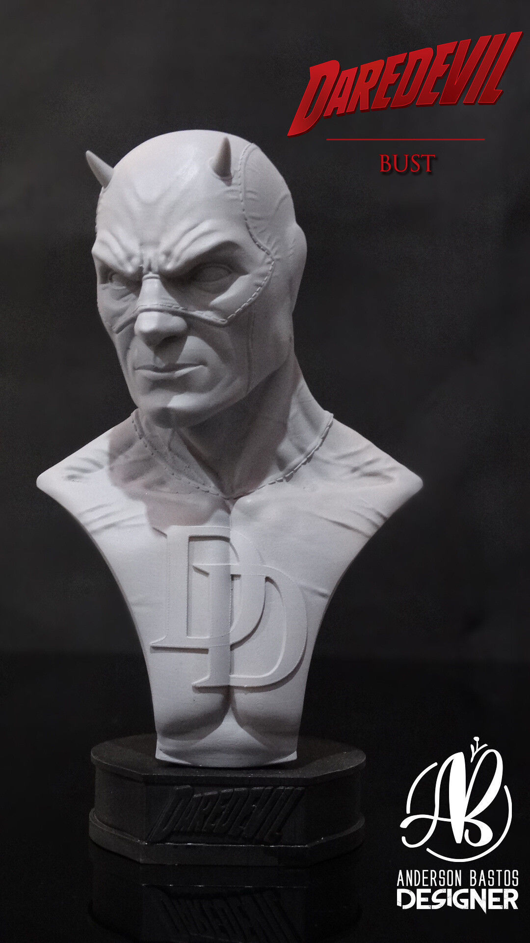 Daredevil bust 3D print model_3