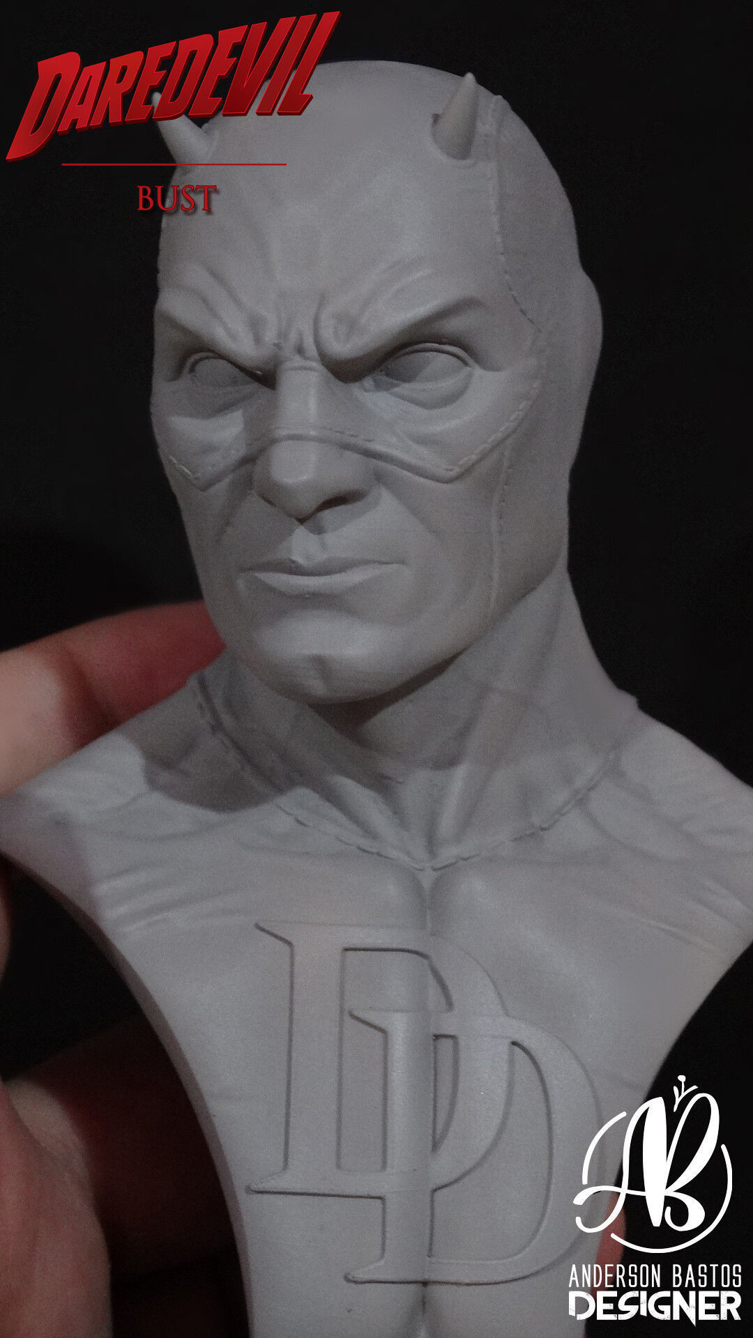 Daredevil bust 3D print model_7
