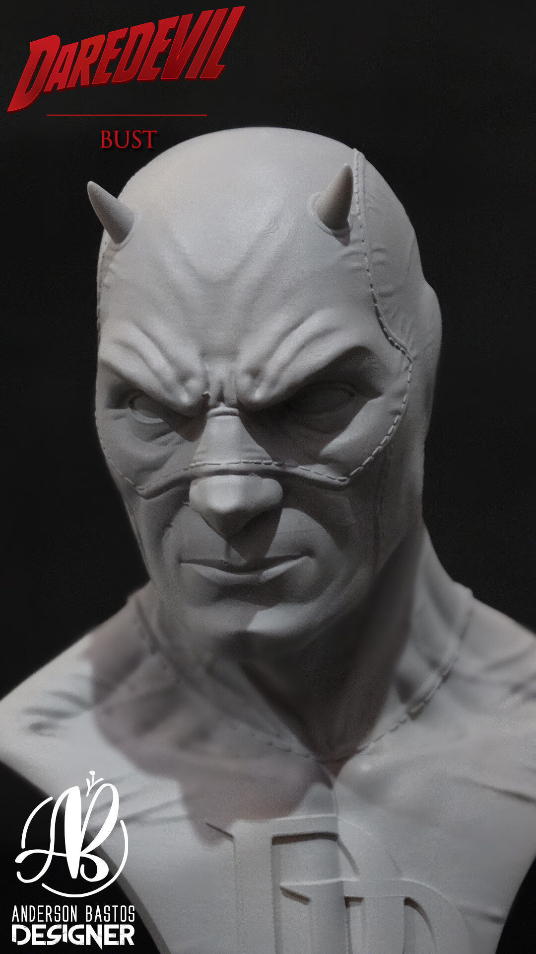 Daredevil bust 3D print model_4