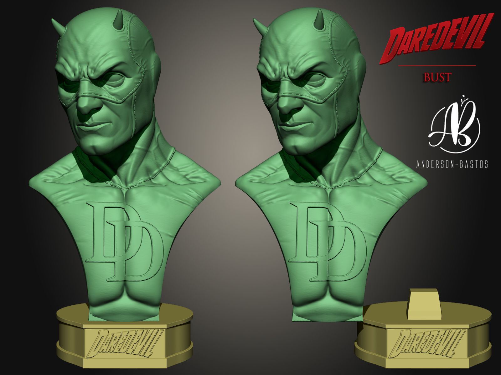 Daredevil bust 3D print model_2