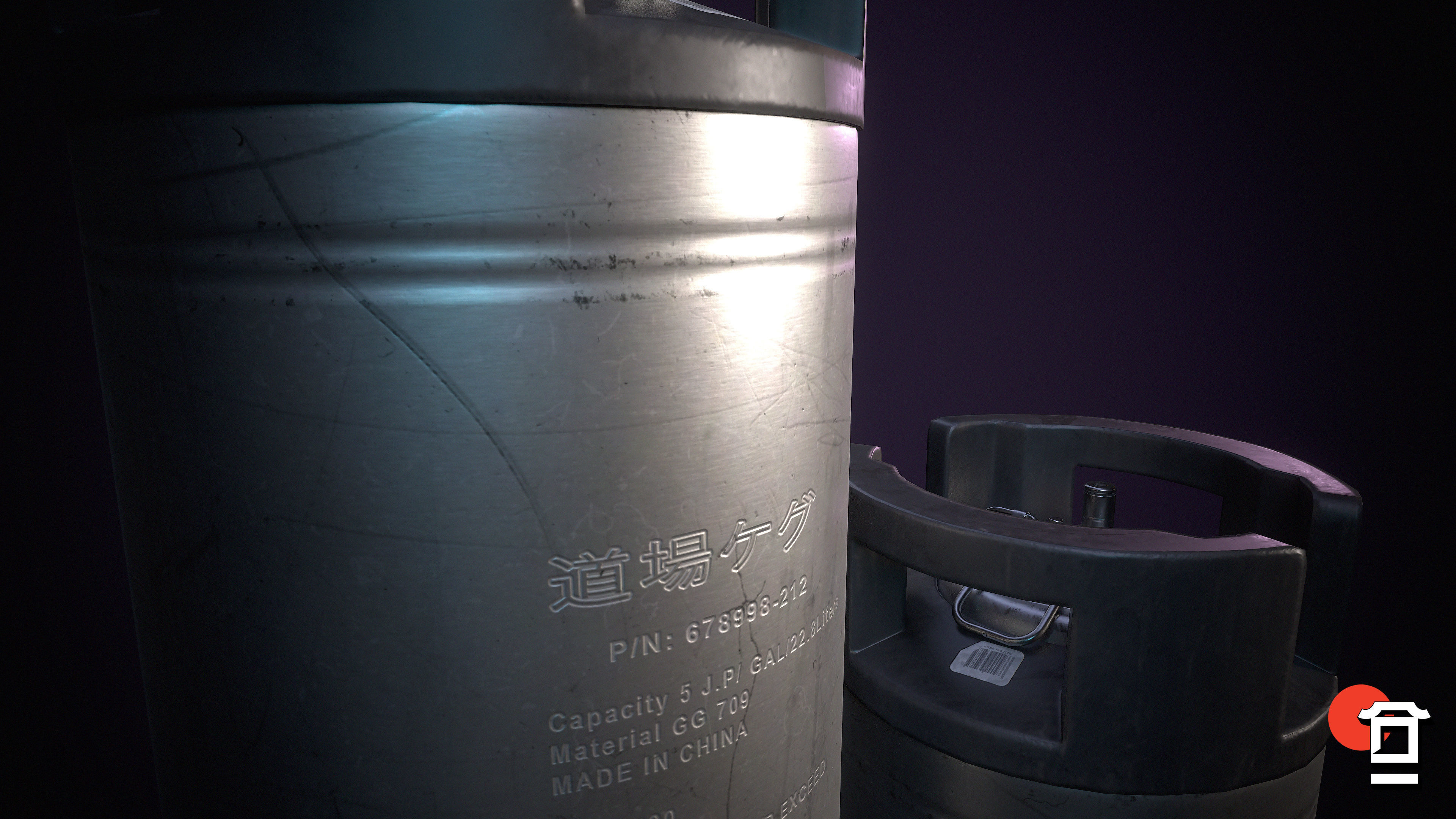 Steel Beer Keg Set - PBR Game Ready - Low-poly 3D model_3
