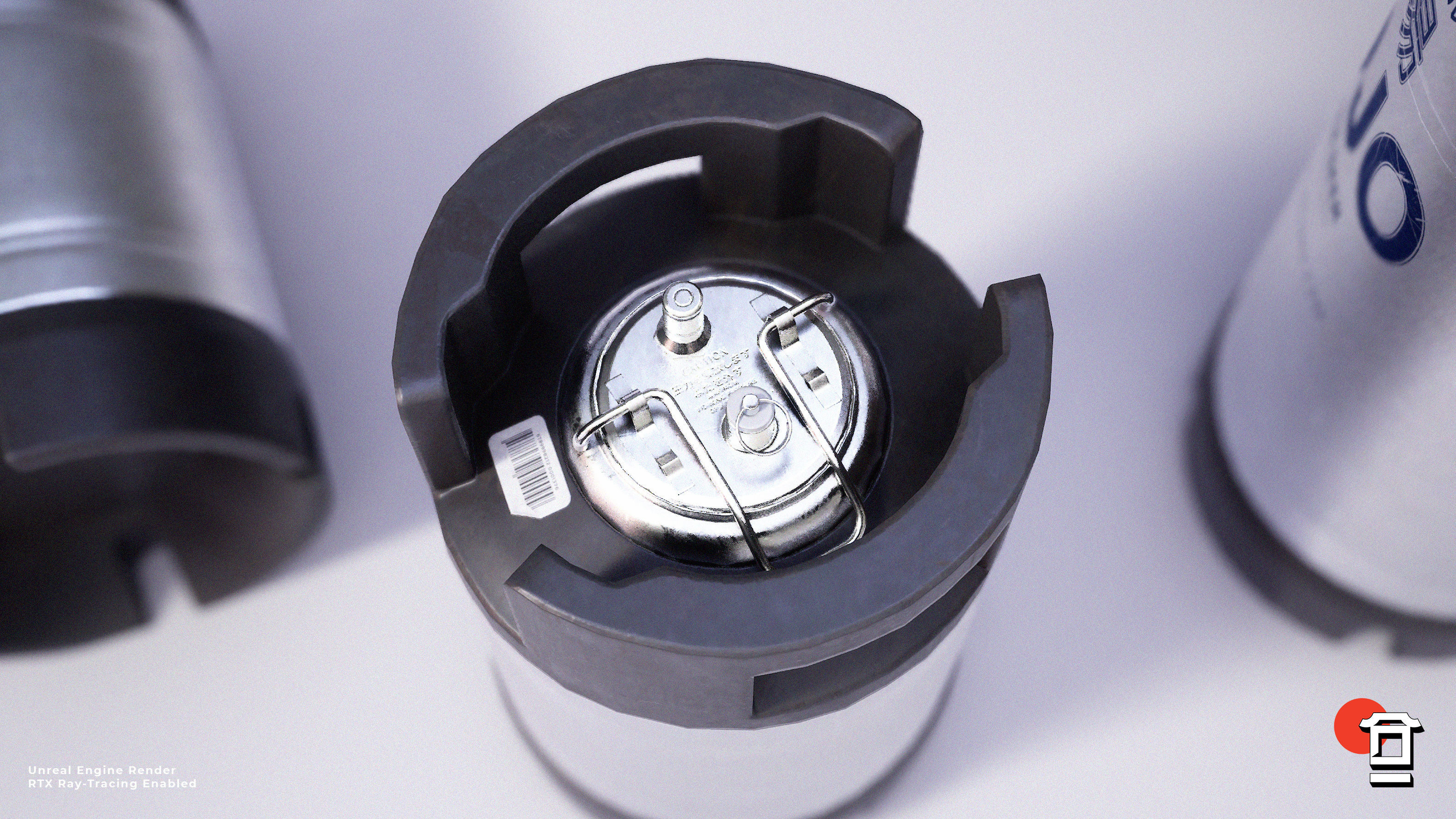 Steel Beer Keg Set - PBR Game Ready - Low-poly 3D model_13