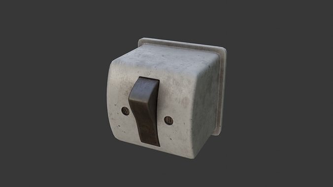 Old Soviet Switch Low-poly 3D model