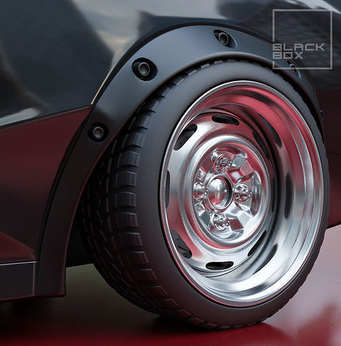 KC STEEL WHEEL SET 3 OFFSETS FRONT AND REAR for diecast 3D print model