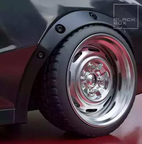 KC STEEL WHEEL SET 3 OFFSETS FRONT AND REAR for diecast 3D print model