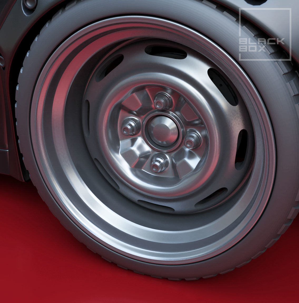 KC STEEL WHEEL SET 3 OFFSETS FRONT AND REAR for diecast 3D print model_4