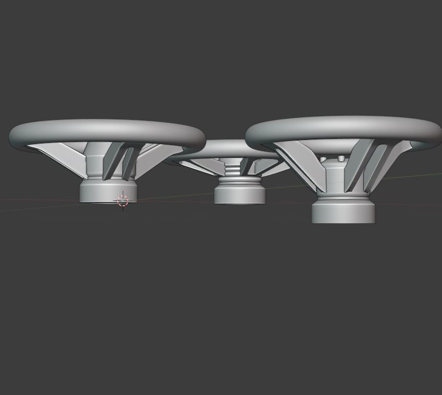 STEERING WHEEL SET 2 FOR DIECAST AND MINIATURES 3D print model_5
