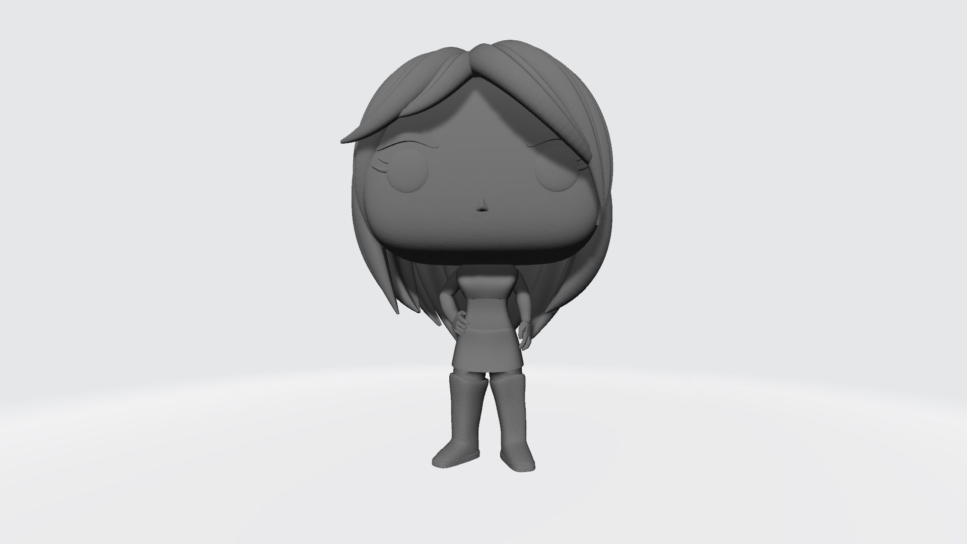 Custom Pop Girl Standing May 2021 Figure 3D print model_9