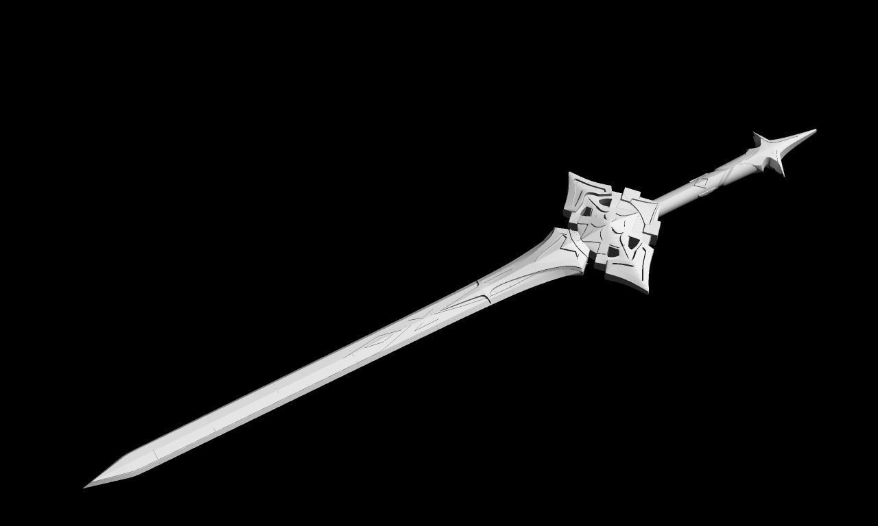 Genshin Impact  Sword of Descension 3D print model_2