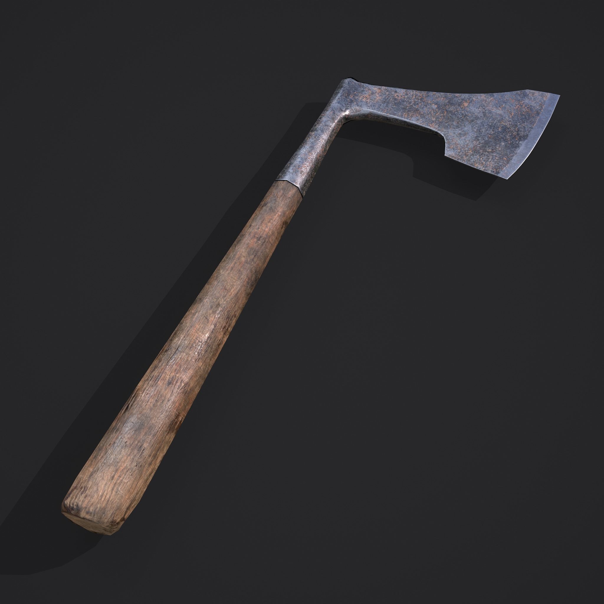 Carpentry Axe Low-poly 3D model_2