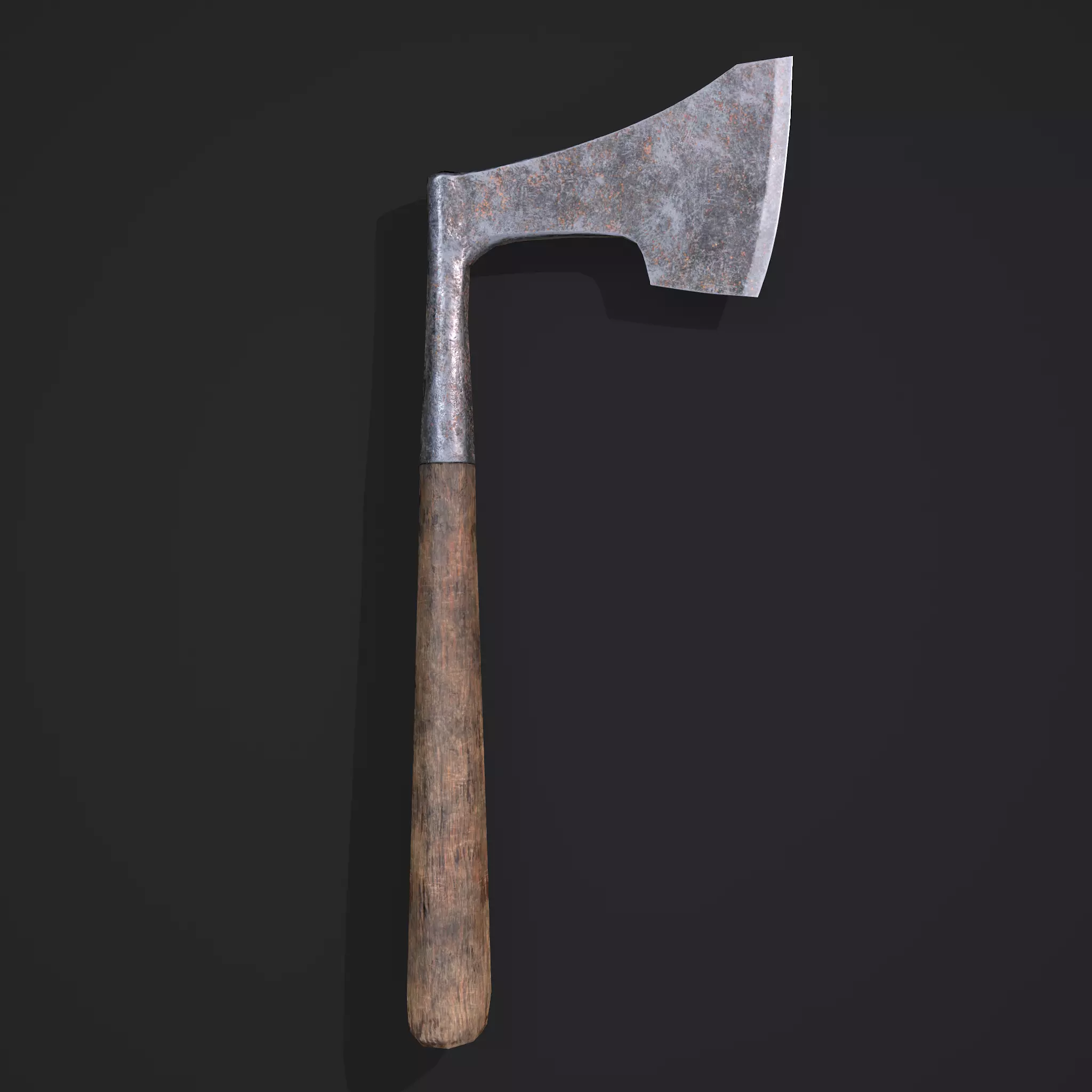 Carpentry Axe Low-poly 3D model_0