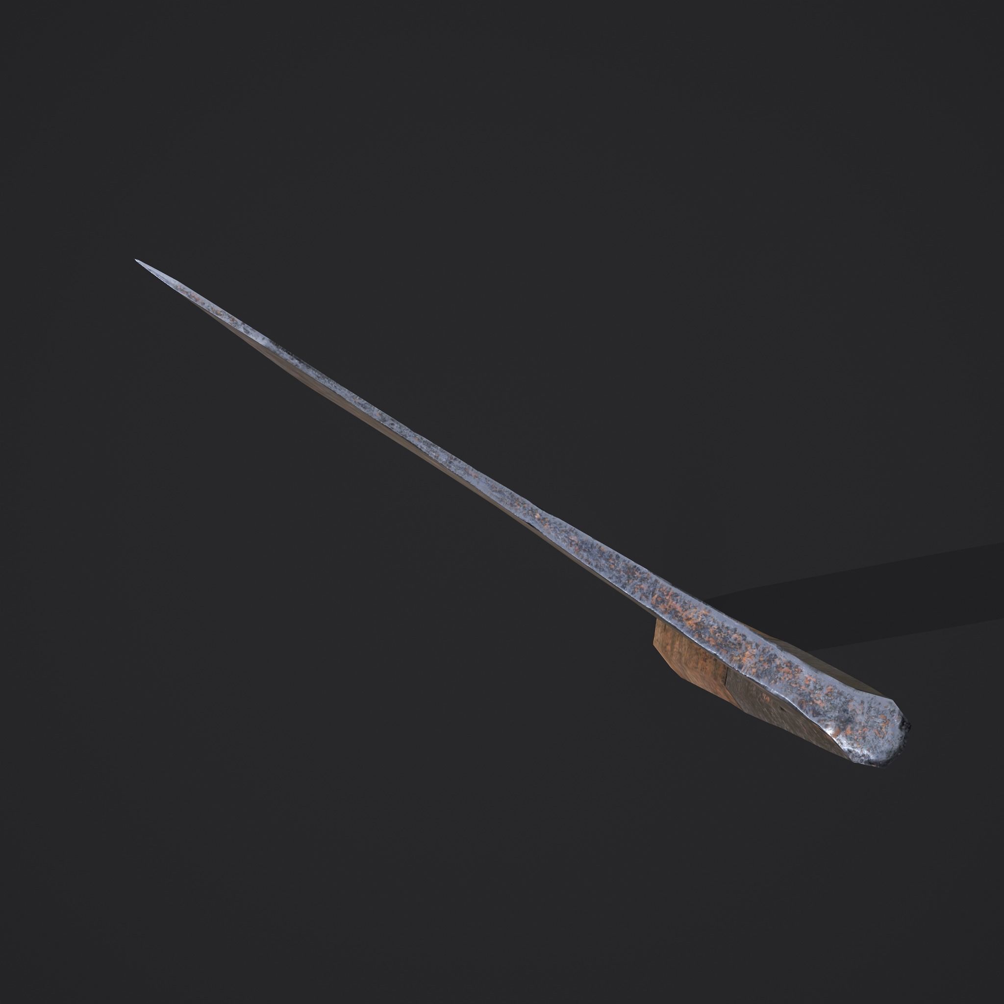Carpentry Axe Low-poly 3D model_9