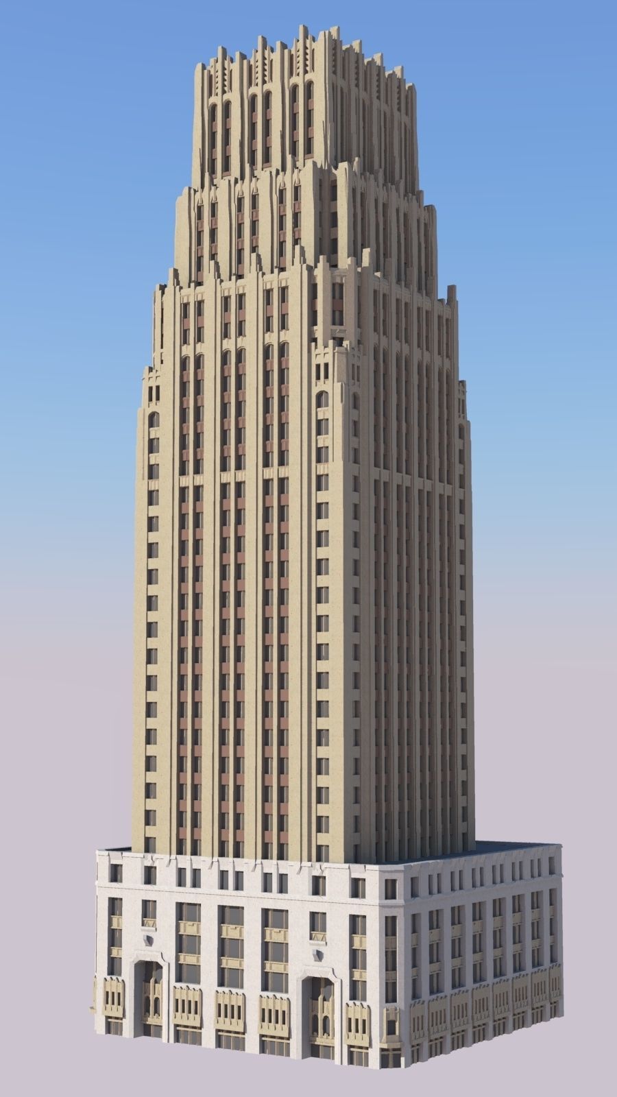 Gulf Building Houston 3D print model_1