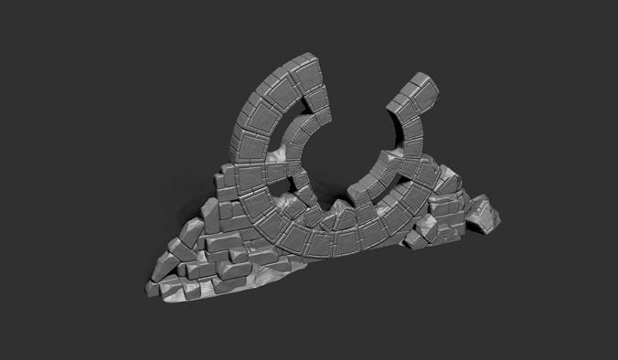 Ancient Stone Structure - Portal Gate 3D print model