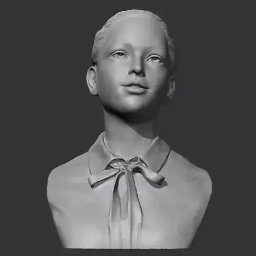 HD girl bust A 3D print model 3D print model