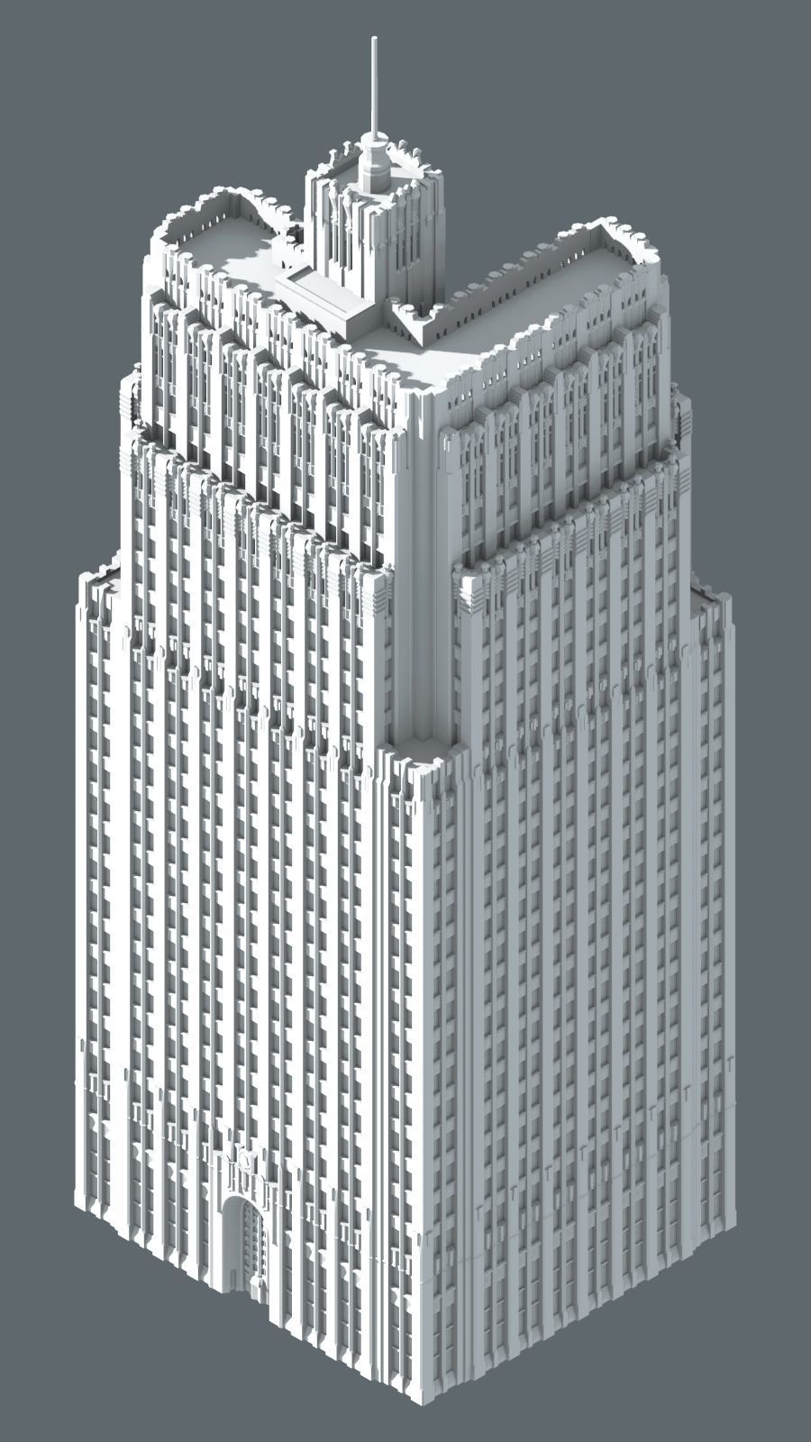 PacBell Building 3D print model_10