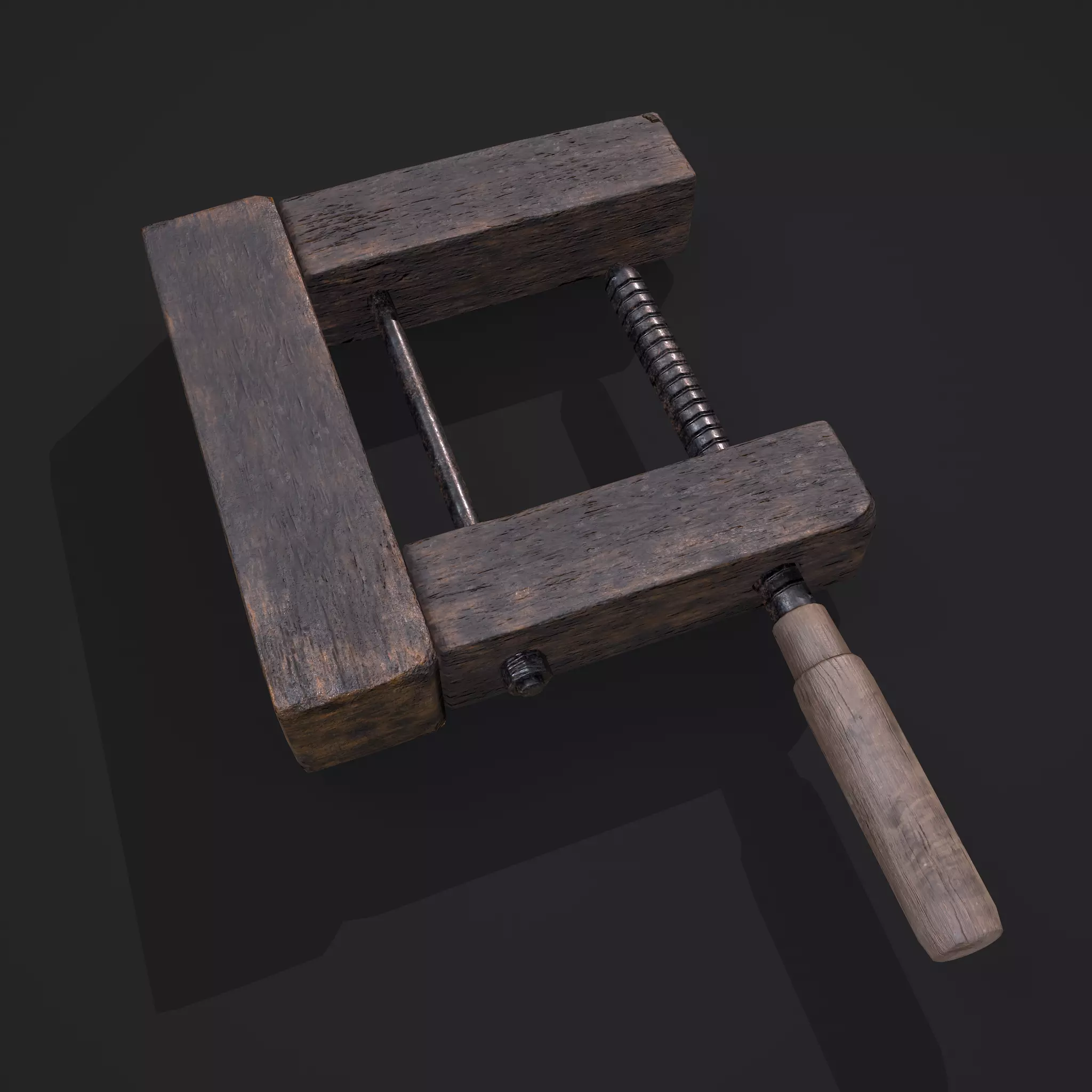 Carpentry Clamp Low-poly 3D model_0